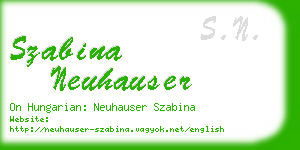 szabina neuhauser business card
